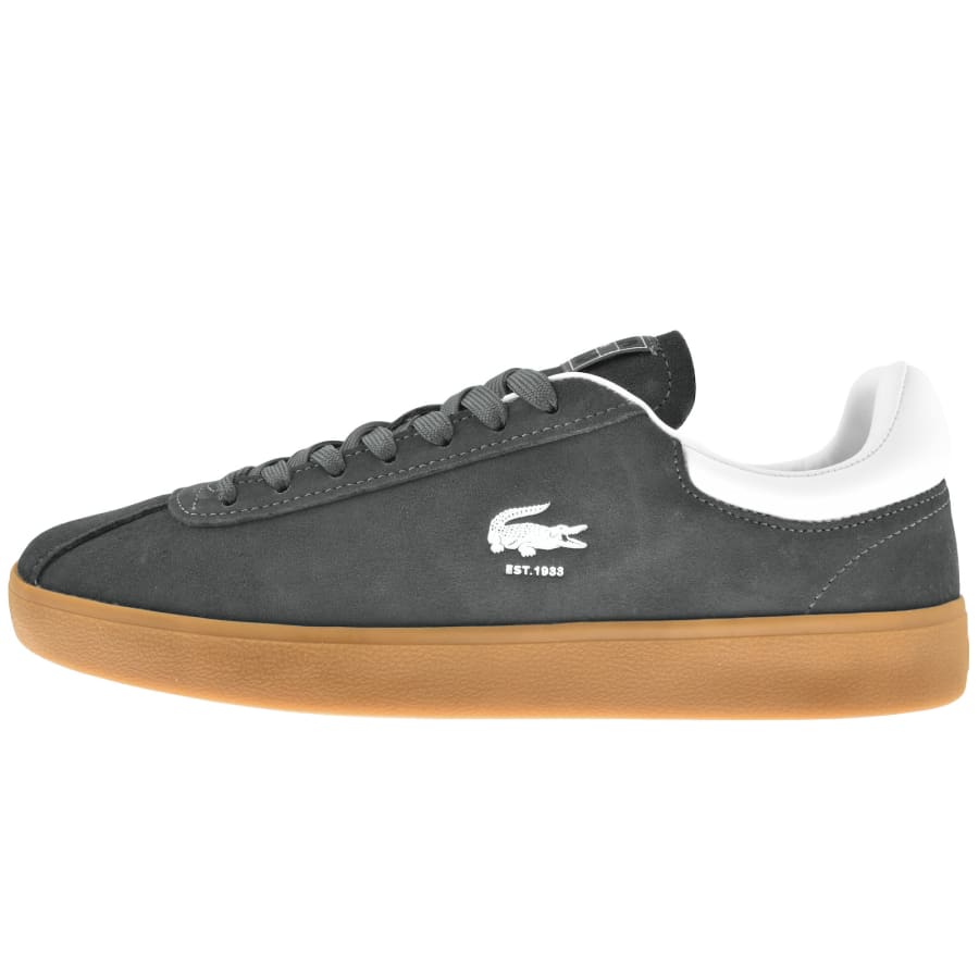 Mens lacoste trainers grey store